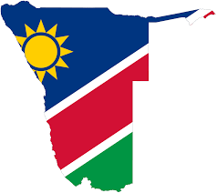 Although it doesn't border zimbabwe, less than 200 metres (660 feet) of the zambezi river separates the two countries. Namibia Flag Map Namibia Flag African Countries Map Africa Flag