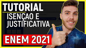 Saiba como solicitar começou nesta. Tutorial Isencao E Justificativa Enem 2021 Como Justificar Como Solicitar Isencao Enem 2021 Youtube