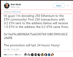 The bitcoin price plummeted by around 17% in the immediate aftermath of musk's bitcoin. Elon Musk Giving 1 0 Eth For Each 0 2 Eth You Send To Him Scam By Shahzad Afzal Medium
