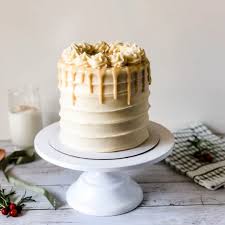 Rum Spiked Eggnog Cake With Cream Cheese Buttercream Katie Rosario Video Recipe Video In 2020 Christmas Desserts Perfect Christmas Dessert Desserts