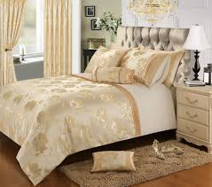 Wamsutta french country queen comforter set beige gold ivory fl rose damask sets bed bath and beyond. Cream Gold Colour Stylish Floral Jacquard Duvet Cover Luxury Beautiful Glamour Bedding