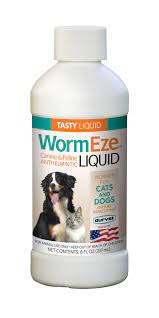 Double strength liquid wormer that effectively removes large roundworms and hookworms from puppies. Wormeze Liquid For Dogs Cats Durvet