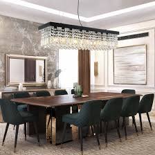 Rectangular Crystal Chandelier Dining Room Crystal Chandeliers In 2021 Crystal Chandelier Dining Room Dining Room Chandelier Dining Room Chandelier Modern