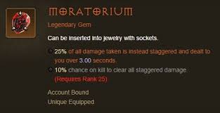 Moratorium Legendary Gem Is Killing Characters Diablo Iii