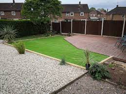 Why dump a load of stone in a garden instead of planting grass or installing a more permanent hardscape surface? Fitting Artificial Grass To Concrete Patio Or Hard Surfaces Grass Direct Blog