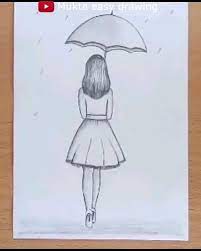 This is an art and drawing channel where scenery drawing and art related stuff are weekly published.welcome . How To Draw A Girl With Umbrella Step By Step Video Cool Art Drawings Girl Drawing Sketches Disney Art Drawings