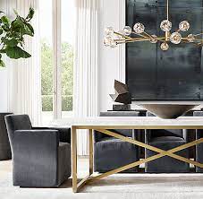 Restoration hardware look a like dining rooms. Torano Marble Rectangular Dining Table