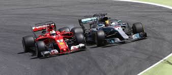 Sebastian Vettel Ferrari Lewis Hamilton Mercedes Spanish Gp 2017 Fotografi