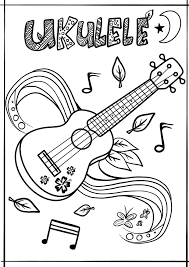 From time to time i like to host coloring competitions in my classroom. Free Hand Drawn Ukulele Colouring Sheet The Glitter Code