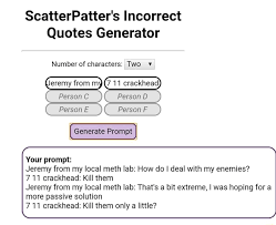 Generate institute of electrical and electronics engineers style citations easily and accurately with our free ieee citation generator. Scatterpatter S Incorrect Quotes Generator Number Of Characters Two 7 11 Crackhead Person Person Person E Person F Ii Generate Prompt Your Prompt Jeremy From My Local Meth Lab How Do I Deal