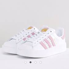 Adidas originals boys' superstars running shoe, white/light pink/gold, 5.5 medium us little kid. Adidas Superstar Pink Stripe Shop Clothing Shoes Online