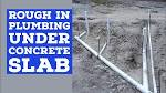 How to install plumbing in a concrete 