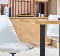 Chaise design pivotant blanc mat STEEVY V2