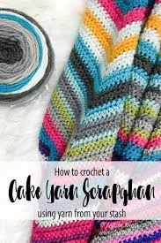 Crochet A Scrapghan With Cake Yarn From Your Stash Free Pattern Left In Knots Blanket Knitting Patterns Half Double Crochet Stitch Double Crochet Stitch