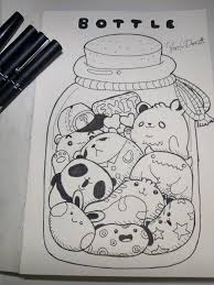 Doodle Kawaii In The Bottle By Tenk Draws Cute Doodle Art Doodle Drawings Doodle Art Designs