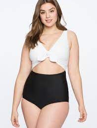 Plus Size One Piece Swimsuit With Tie Front Full Figured Plus Size Swimwear For Women Resor Women S Plus Size Swimwear Plus Size Swimwear Swimsuit Trends