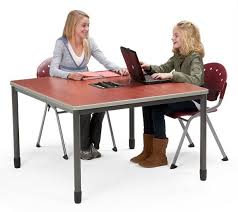 Electric Ready Mesa Media Table By Ofm 48 X 48 66248 31360 In 2020 Desk Work Station Desk Computer Furniture