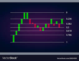Fibonacci retracement - technical analysis Vector Image