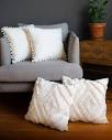 Set of 4 Cream Boho Throw Pillow Covers 18X18 Decorative Pillows ...