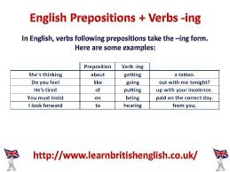 English Prepositions Verbs Ing Prepositions English Prepositions English Grammar