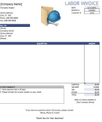 Free General Labor Invoice Template Pdf Word Excel