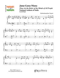 Jana gana mana is the national anthem of india. Jana Gana Mana National Anthem Of India National Anthem Free Piano Sheet Music Pdf