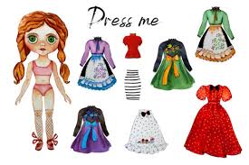 Paper doll interiors has gathered the finest in signature furniture and upholstery that will blend beautifully into your desert lifestyle. Paper Doll With Clothes Graphic By Elenazlataart Creative Fabrica