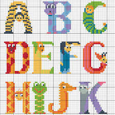 A monogram or name adds a personalized and unique handmade touch to. Kinder Alphabet Sticken Entdecke Zahlreiche Kostenlose Charts Zum Sticken Cross Stitch Alphabet Patterns Cross Stitch Letters Cross Stitch Fonts