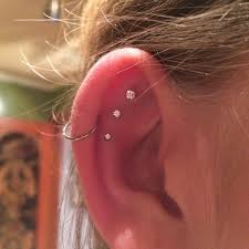 brian keith thompson on instagram triple flat by brian keith thompson bodyelectrictattoo cool ear piercings ear piercing combinations earings piercings