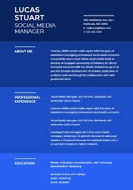 We analyzed hundreds of social media marketing resume samples and talked to social media marketing professionals to discover what works and what gets you rejected. Online Social Media Manager Resume Template Fotor Design Maker