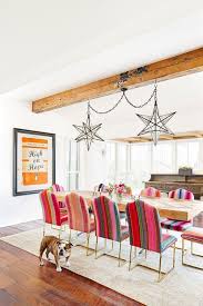 Perfect for rounding out any eclectic space or livening up a dining room table arrangement, it showcases bright hues of blue, red, and green. 15 Eclectic Dining Rooms The Fox She Chicago Fashion Blog Eclectic Dining Room Dining Room Colors Eclectic Dining