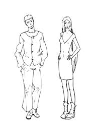 Ausmalbild Model Paar Kostenlos Ausdrucken