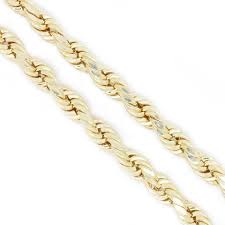 4.5 out of 5 stars. 10k Yellow Gold 4 8 Mm Rope Chain Necklace 30 Inches Elitefinejewelry