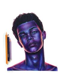 Coloured Pencil Portrait Colourcreatee Colorful Drawings Art Pencil Art Drawings