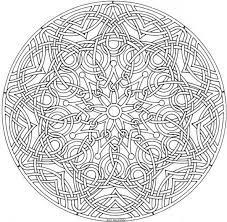 Mandala coloring page with multiple angles. Mandala Coloring Pages For Kids Hard Drawing With Crayons