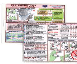 Nrp Neonatal Resuscitation Program Survival Card Quick