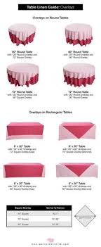 Some are mainly ornamental coverings, which may also help protect the table from scratches and stains. What Size Overlay Do You Need Here Are Various Overlay Styles On Common Round And Rectangular Tables Wedding Table Linens Wedding Table Settings Wedding Table