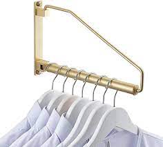 Amazon Com Tyxtyx Folding Wall Mounted Clothes Hanger Rack Clothes Hook Solid Brass With Swing Clothes Hanger Rack Clothes Hanger Storage Closet Organization
