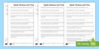 For distance word problems, it is important to remember the formula for speed: Speed Distance And Time Worksheet Teacher Made