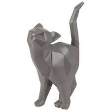 Statuetta Gatto Grigia 33 Cm Maisons Du Monde Gatti Grigi Ombrellone Sala Da Pranzo Mobili