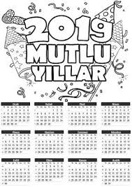 2019 Tek Sayfa Takvimleri Okuloncesitr Preschool Okul Okul Oncesi Boyama Sayfalari