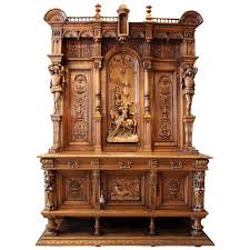 Late 19th Century Antique Italian Hand Carved Renaissance Revival Court Cabinet In 2020 Antique Furniture Carved Furniture Antique Furniture For Sale