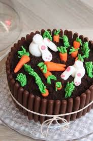 Layer Cake Tout Chocolat Et Son Jardin De Paques Tout Chocolat Gateau De Ferme Gateau De Paques Facile