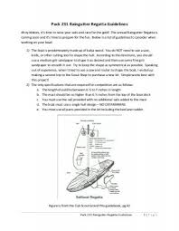 Pack 231 Raingutter Regatta Guidelines Cub Scout Pack 231