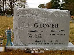 Glover Carved Tree Design Companion Headstone In Granite Grave Monuments Tombstone Designs Granite Headstones