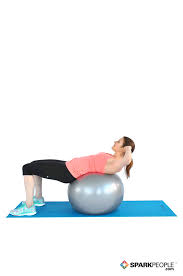 Crunches With Ball Exercise Demonstration Ball Exercises Exercise Stability Ball Exercises