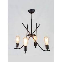 Sedef 8742 4 Blk Siyah Metal Avize 55x55x60 Cm Avize Aydinlatmalar Cerceveler