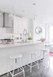 White Metal Swivel Barstools Transitional Kitchen Check out 12 best modern farmhouse bar stools by once the bones of the kitchen are set up in the modern farmhouse style, the bar stools actually accent and personalize the space.