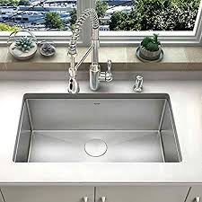 Zuhne Modena 32 X 19 Inch Single Bowl Under Mount 16 Gauge Stainless Steel Kitchen Sink Workst Best Kitchen Sinks Apron Front Stainless Steel Kitchen Sink Sink