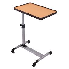 Rolling Adjustable Overbed Table Laptop Desk With Tilting Top Di 2020 Meja